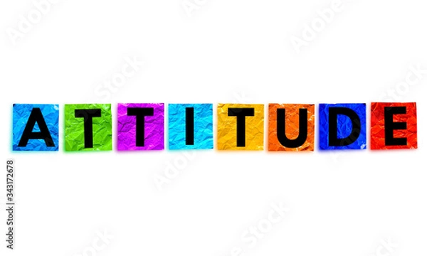 Obraz words written on colored paper that is full of meaning and meaning