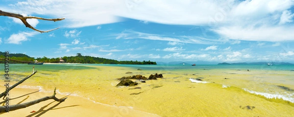 Obraz landscape with lake and sky