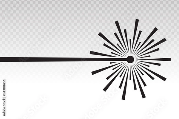 Obraz Laser beam ray icon on a transparent background
