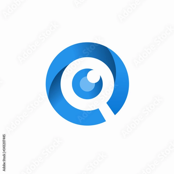 Fototapeta eye finder technology vector logo