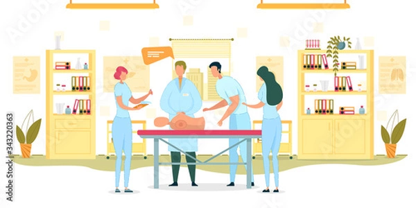 Obraz First Aid Training, Medical Help on Mannequin.