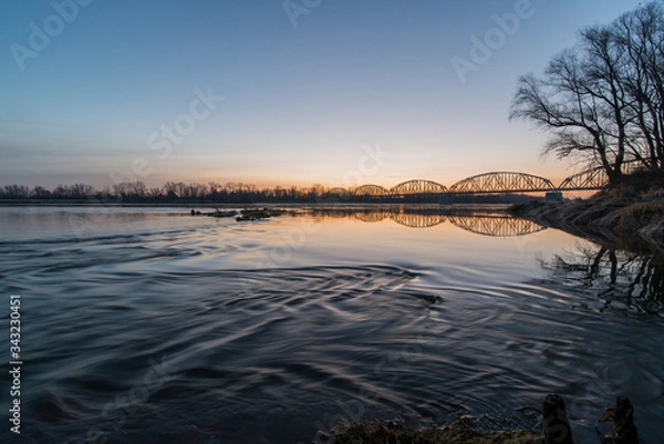 Fototapeta Wschód słońca nad Wisłą