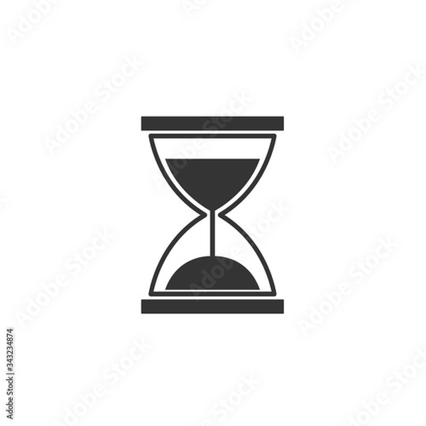 Fototapeta glass hour icon vector illustration design