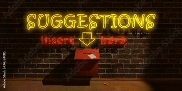 Obraz Suggesetions Box - widok z przodu