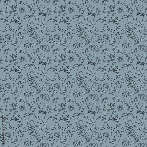 Obraz Wash your hands seamless pattern