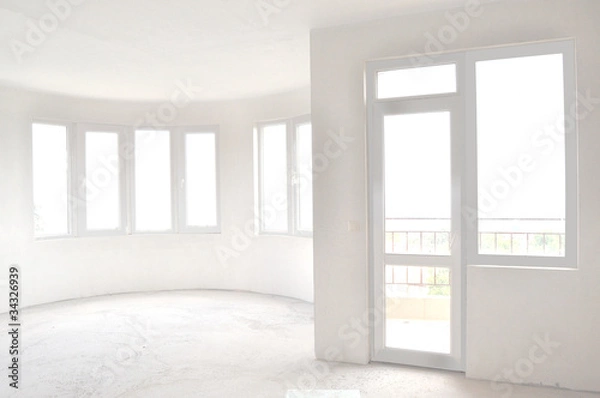 Fototapeta Empty unfinished room