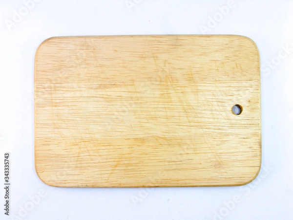 Fototapeta Wood side on white background