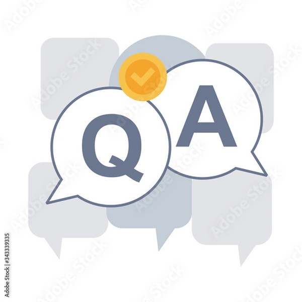 Obraz Question & answer bubble chat