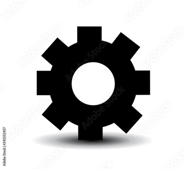 Fototapeta gear icon vector illustration