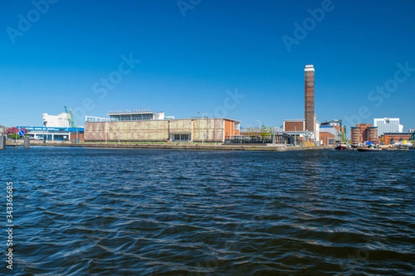Fototapeta The view from the canal of the Caballero factory in The Hague. 