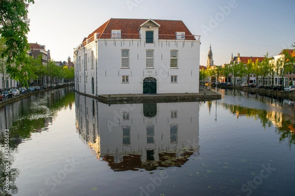 Fototapeta The old army museum in the city center of Delft.