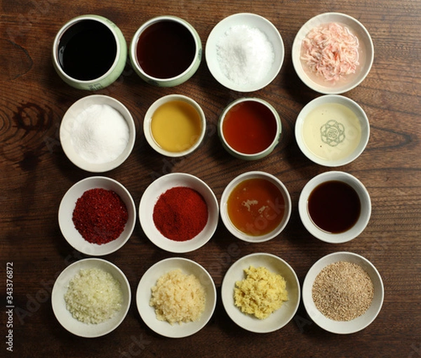 Obraz 한국의 전통적인 기본 양념