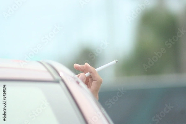 Obraz cigarette held  from car window