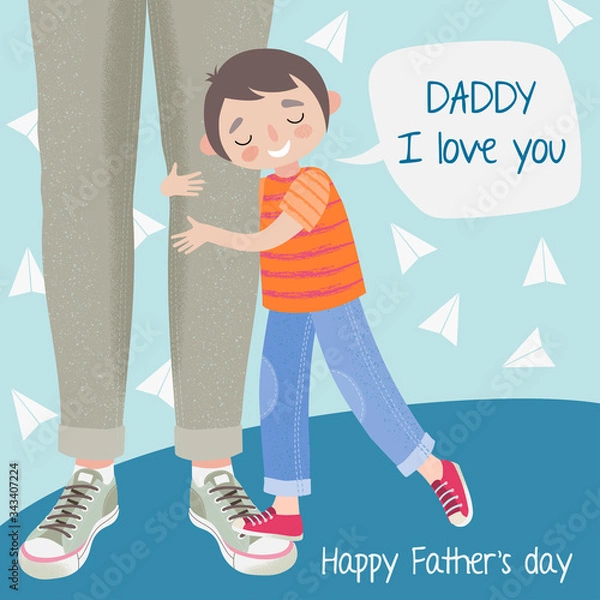 Obraz father's day, dad with son