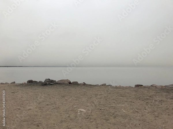 Fototapeta Water surface with small waves