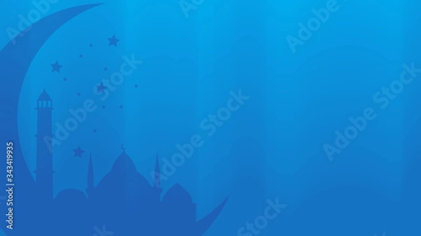 Obraz blue islamic background wallpaper