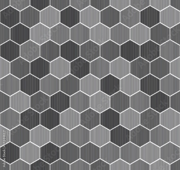 Fototapeta Vector seamless background. geometric cool texture. Stylish minimalistic hexagon pattern.