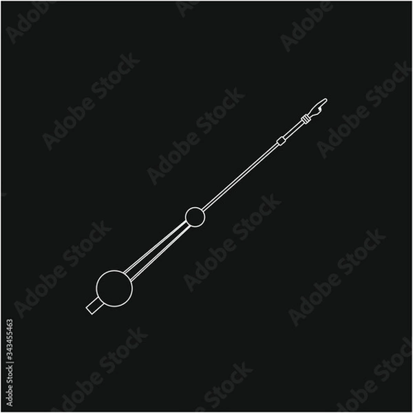 Obraz A yad is a Jewish ritual pointer, popularly known as a Torah pointer. illustration for web and mobile design.