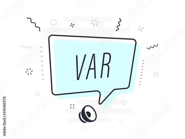 Fototapeta var, tag design template, discount speech bubble banner, app icon, vector illustration