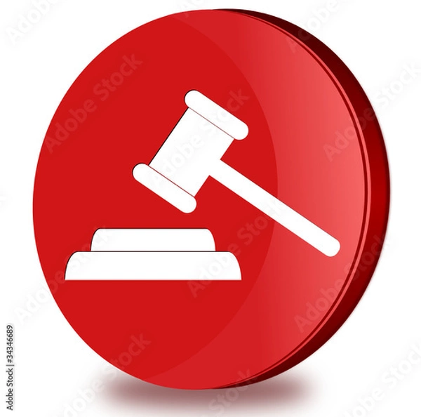 Obraz Justice glossy icon