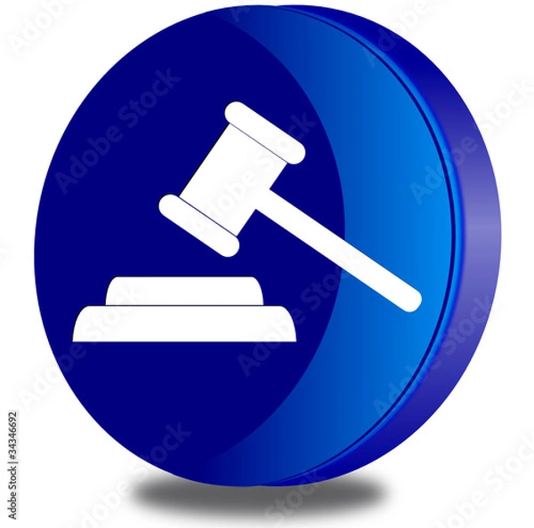 Obraz Justice glossy icon