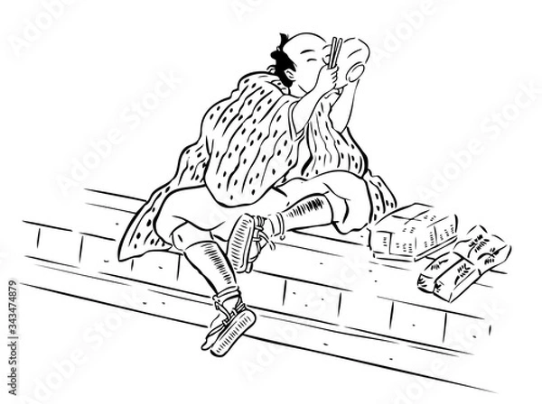 Obraz 蕎麦と江戸人2