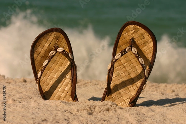 Obraz sandals at the beach