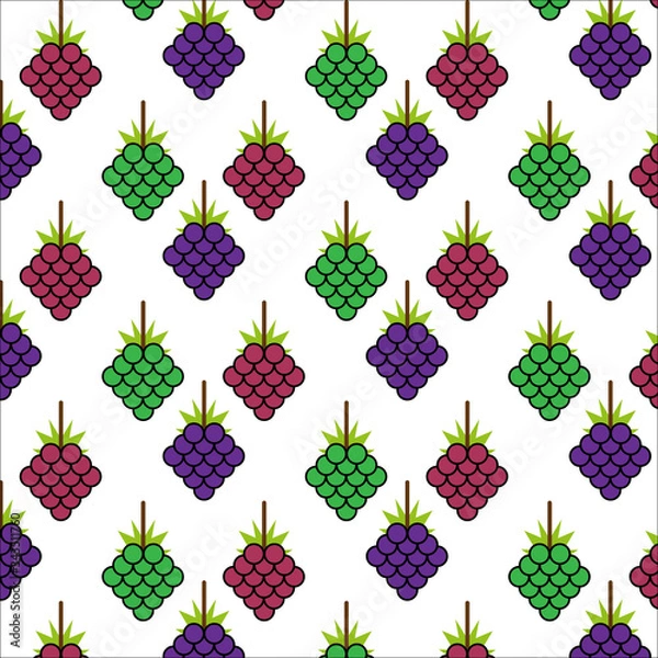 Fototapeta seamless pattern with grape