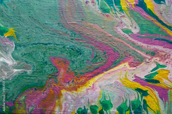 Obraz abstract painting in green colors