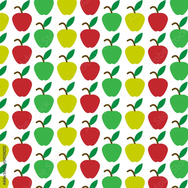 Fototapeta seamless pattern with apples