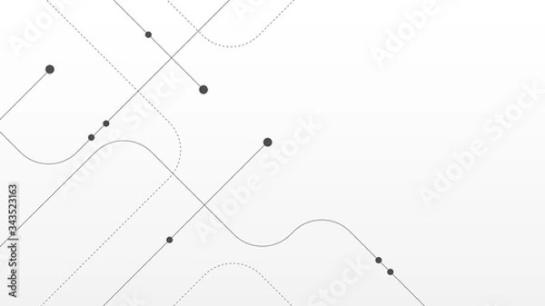 Obraz Abstract geometric connect lines and dots.Simple technology graphic background.Illustration Vector design Network and Connection concept.