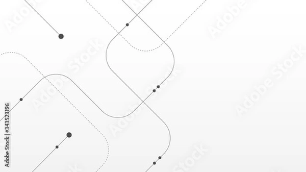 Fototapeta Abstract geometric connect lines and dots.Simple technology graphic background.Illustration Vector design Network and Connection concept.