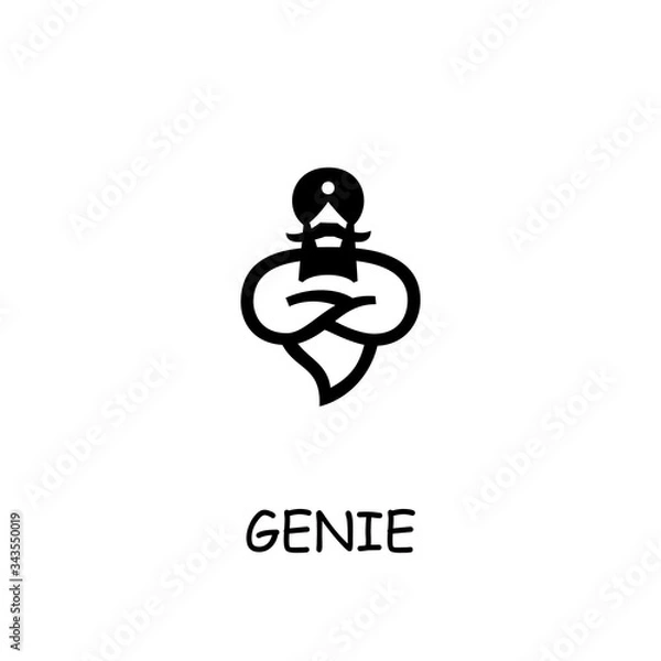 Fototapeta Genie flat vector icon