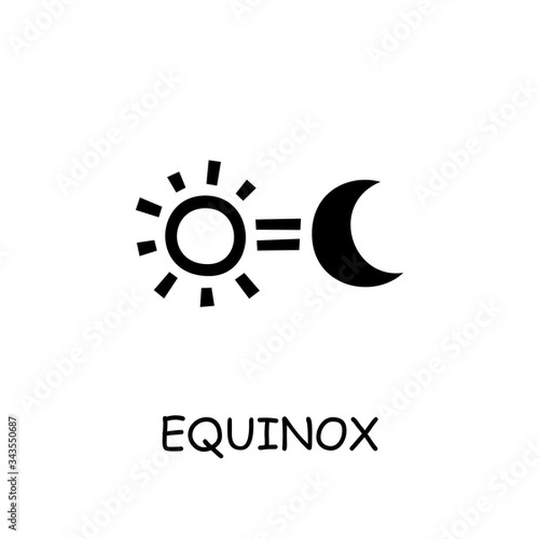 Fototapeta Equinox flat vector icon