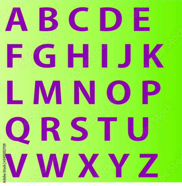 Fototapeta vector illustration of colorful alphabet