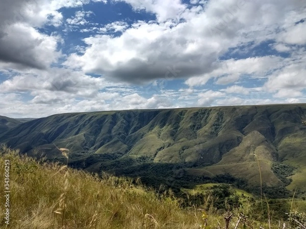 Fototapeta clouds in the mountains