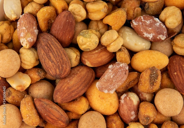 Fototapeta Super snack mixed fresh nuts