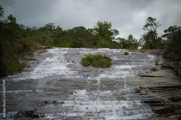 Fototapeta waterfall in the mountains