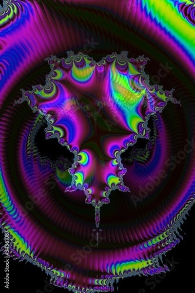 Fototapeta miroir psychédélique abstrait