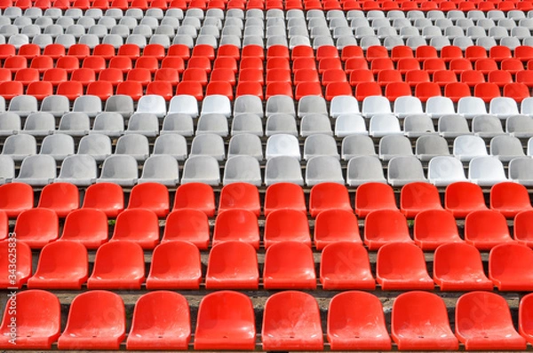 Obraz Empty seats in the stands of the arena