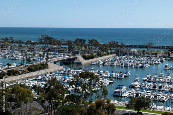 Fototapeta Bridge over Dana Point Harbor