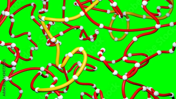 Obraz abstract technological background, 3D - global / neural network and artificial intelligence