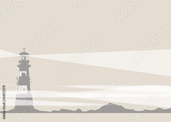 Obraz Lighthouse and Rocks