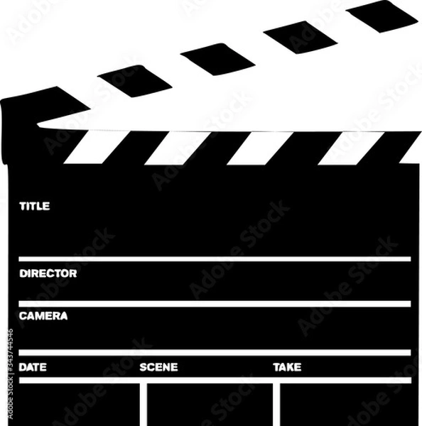 Obraz Clapperboard vector icon sign symbol