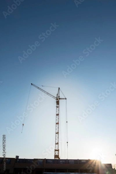 Obraz construction crane, in clear weather