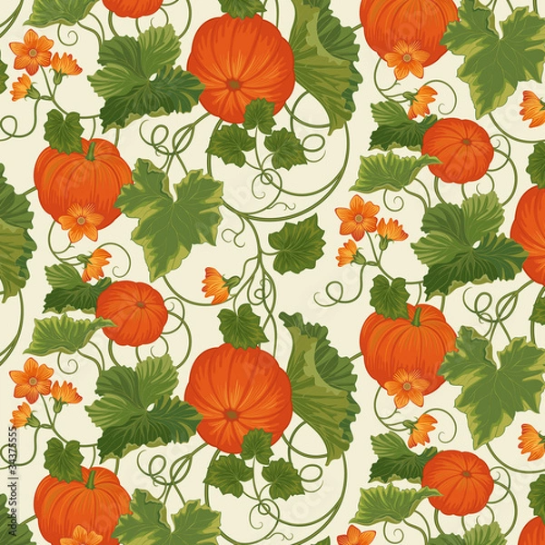 Fototapeta Background with pumpkins