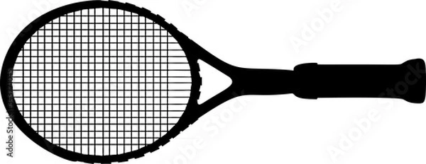 Obraz Tennis racket vector illustration on white background