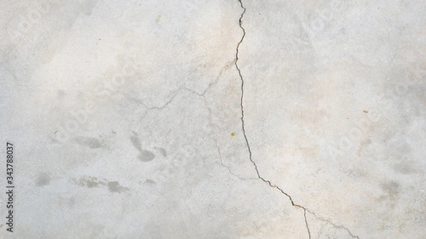 Obraz cracked concrete wall, white cement wall background
