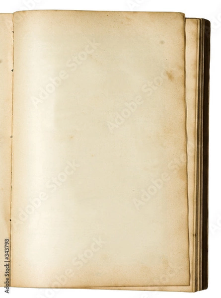 Fototapeta empty page of a very old book