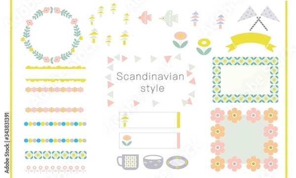 Fototapeta scandinavianstyleflame 北欧風フレーム